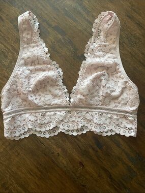 Victoria's Secret Pink Lace Bralette Size Medium